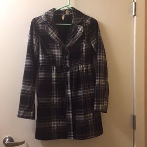 Plaid Pea Coat